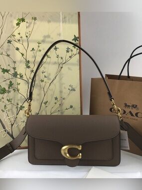COACH CH857 Tabby Shoulder Bag 26 Polished Pebble Leather Snap closure 2WAY
